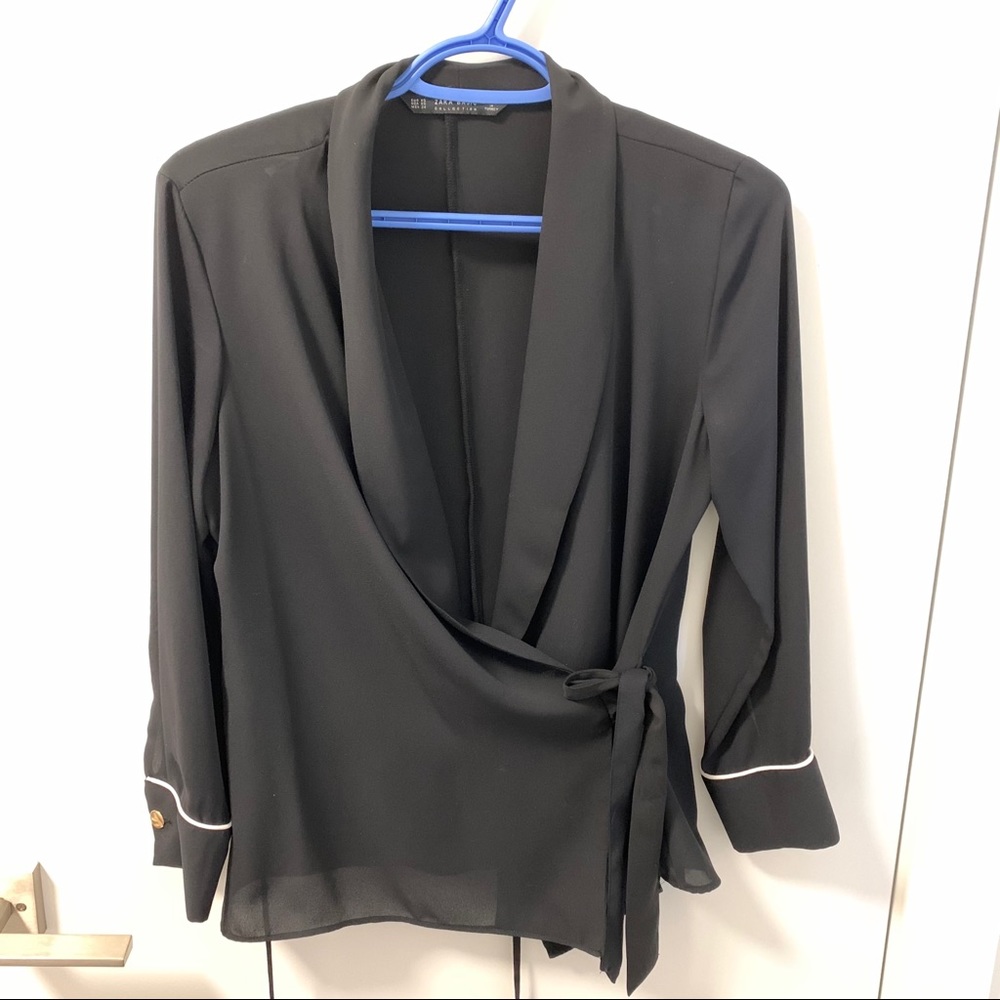 Zara Wrap Tie Blouse